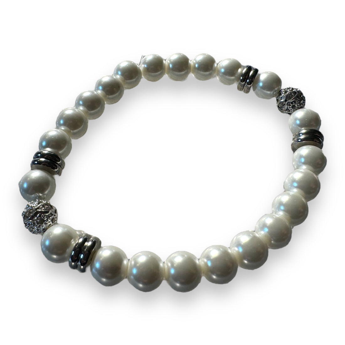 Witte Schelp 🐚 parels Dames armband | 8mm kralen