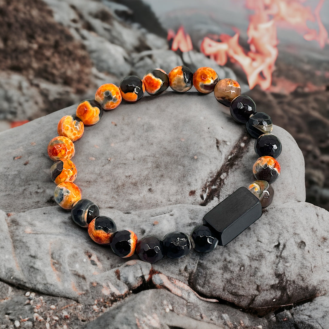 NIEUW: 🐉 Drakenader 🔥 Kralenarmband - Decagon Edition