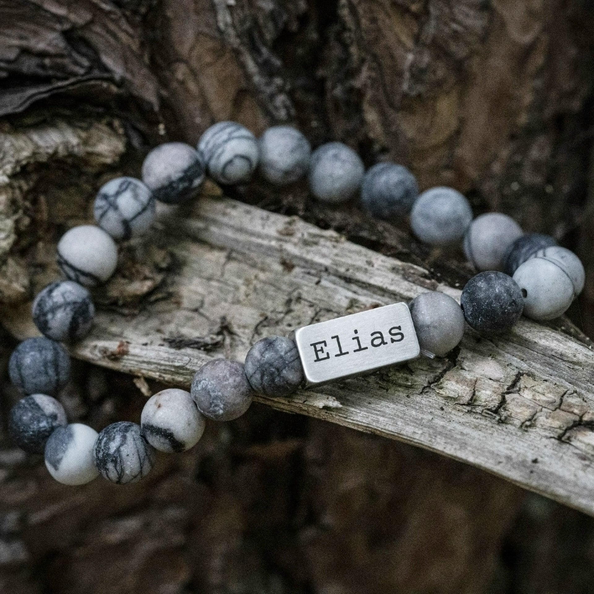 Frosted Silk Netstone - Kralen armband 8mm
