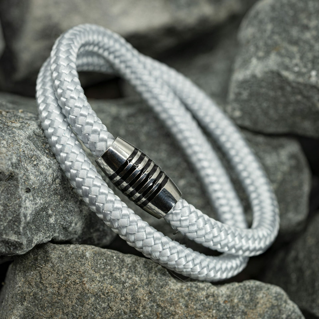 De Buddha touw armband - Wit koord