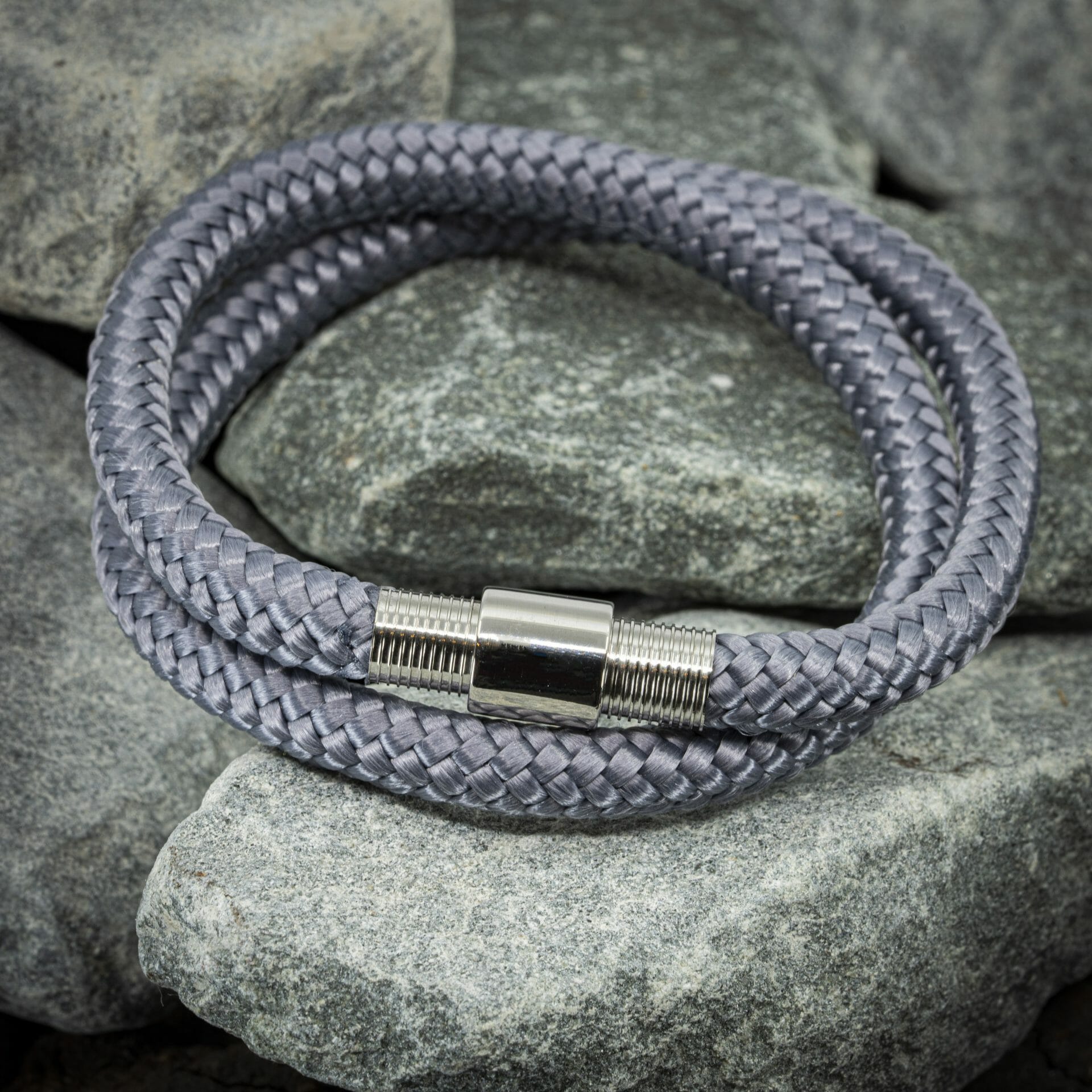 Shine armband - Grijs touw (zelf samenstellen)