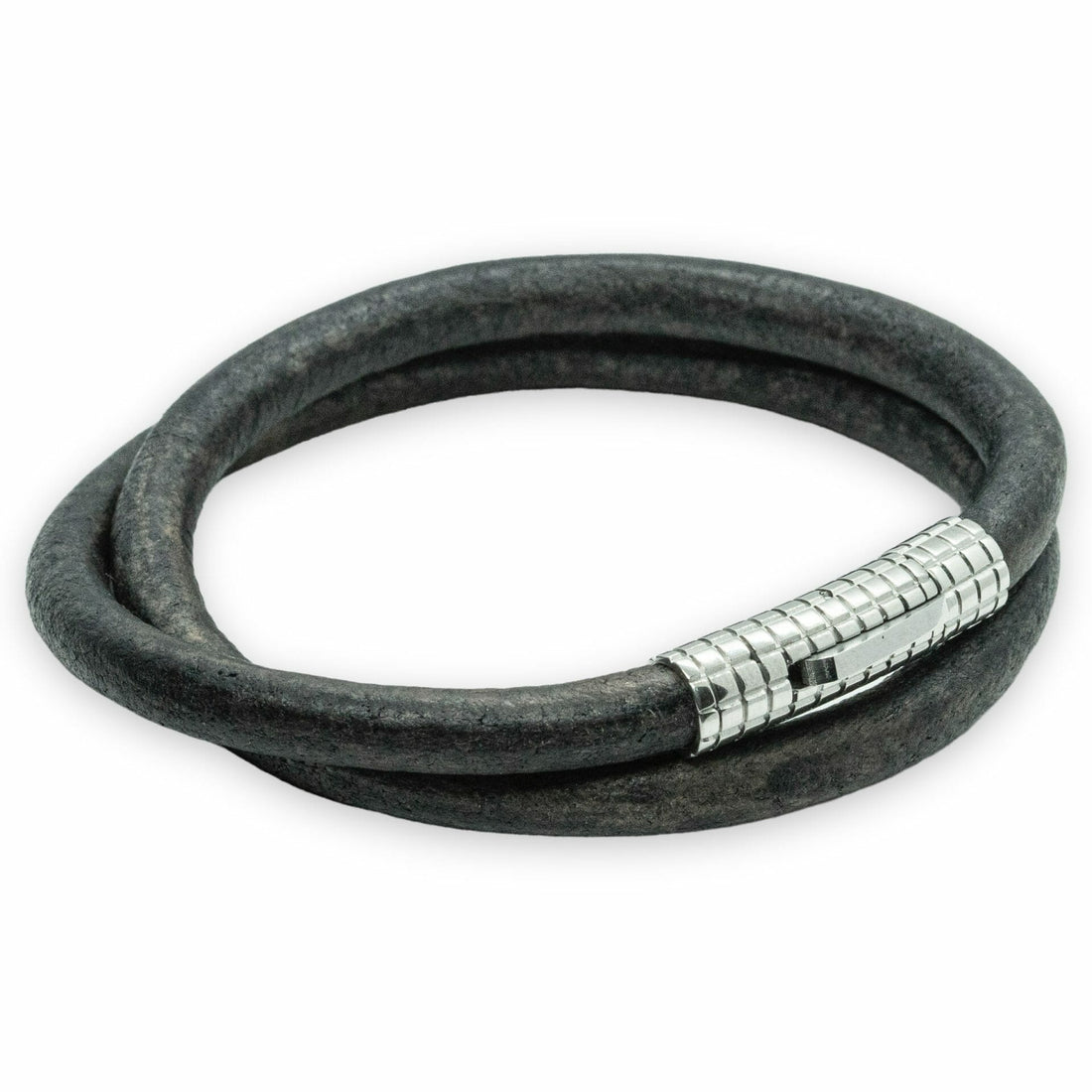 Bruine gevlochten 6mm armband | Italiaans Valiano™ leer