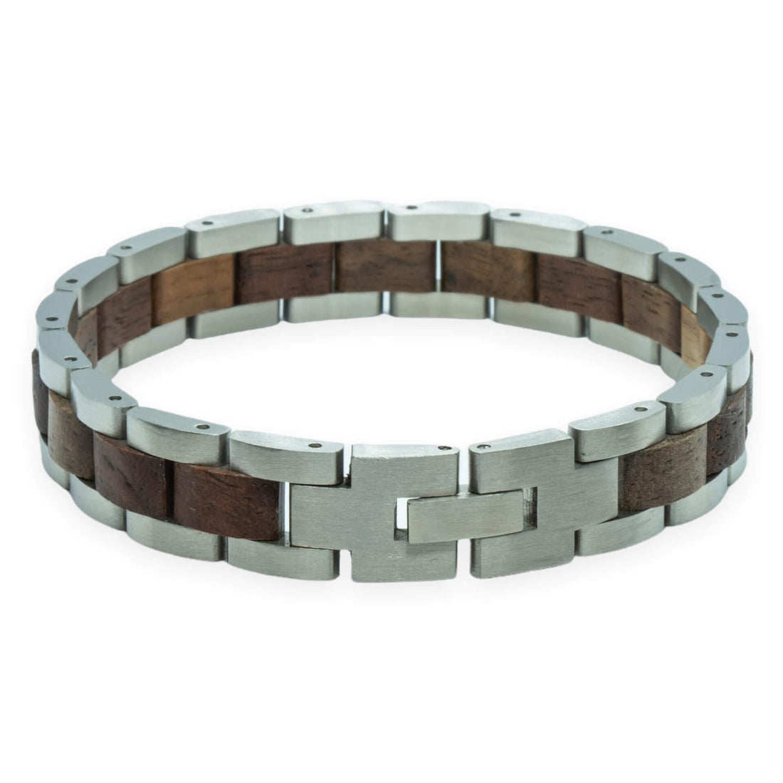 TIMBERWOOD - Mont Blanc (Walnoot + RVS) - Houten armband