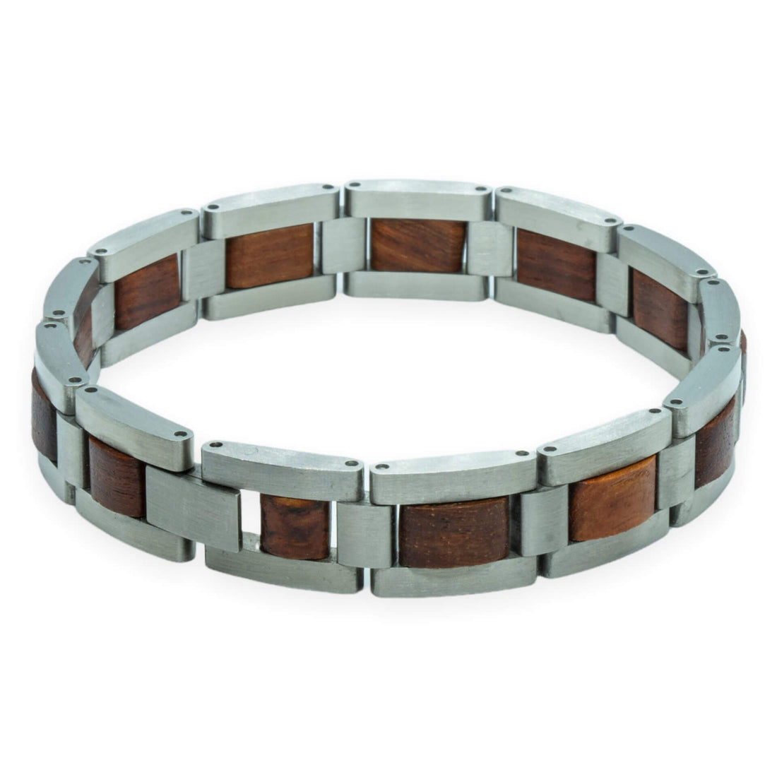 Mount Everest (Sandelhout + RVS) - Houten armband