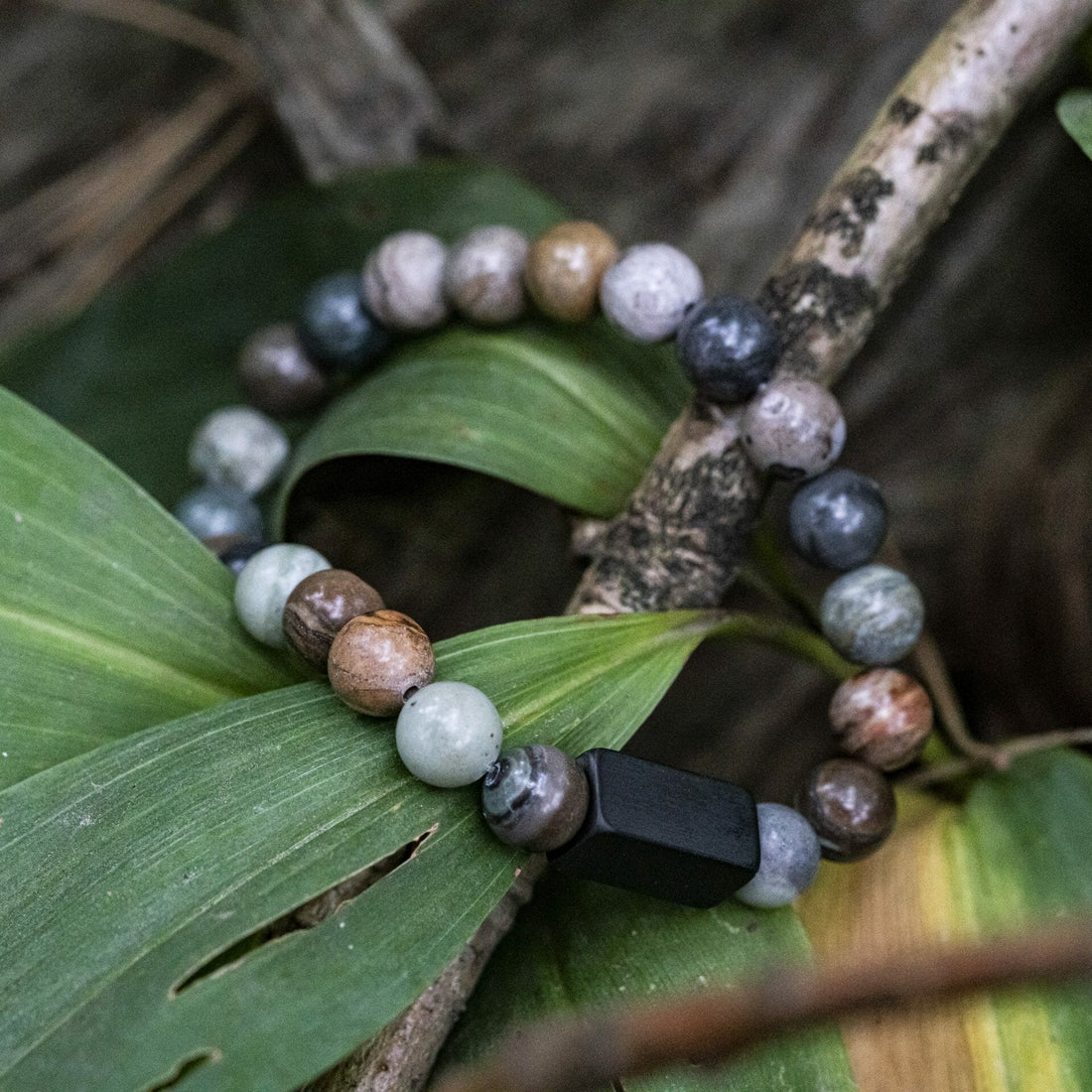 Mud Stone 'Kleurrijk' - Kralen Armband