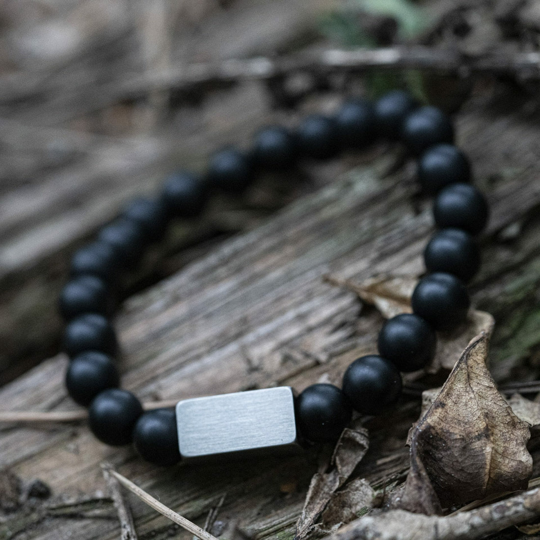 Natuurstenen Zwart Matte Onyx - Kralen armband