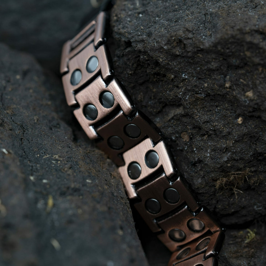 Zwarte Magneet Armband - Flåm + eigen tekst gravure