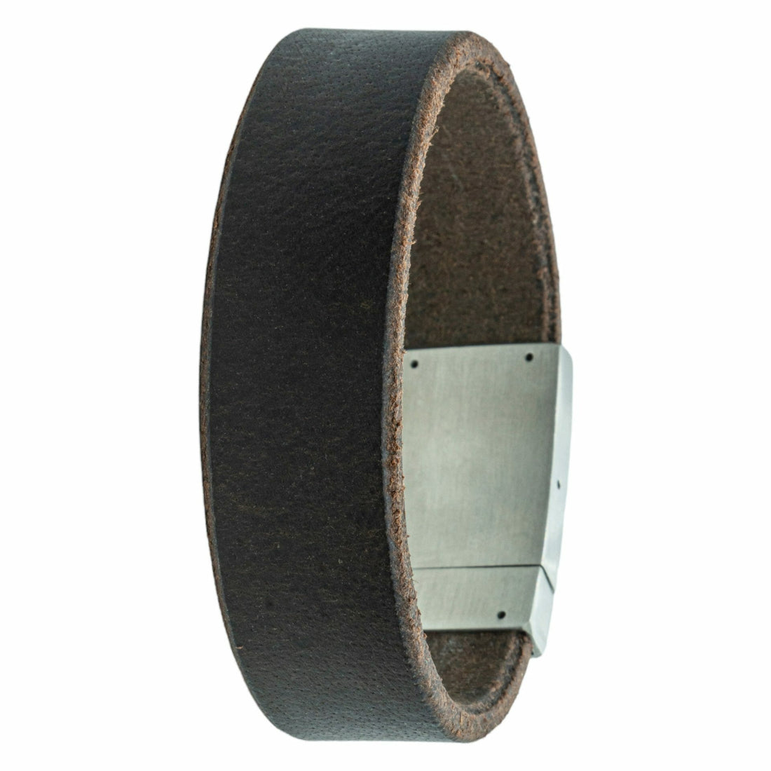 Bruin leren Fotoarmband met eigen foto