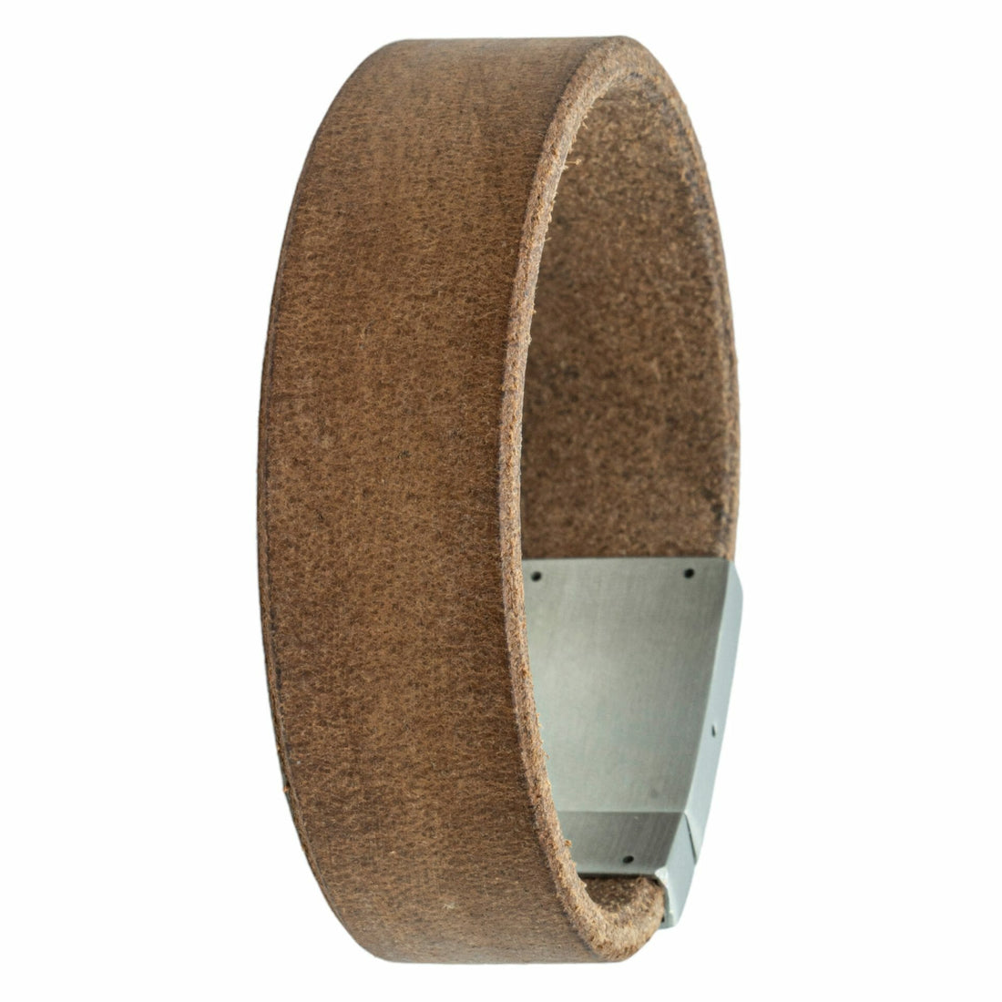 Eigen Pootafdruk armband Beige leer