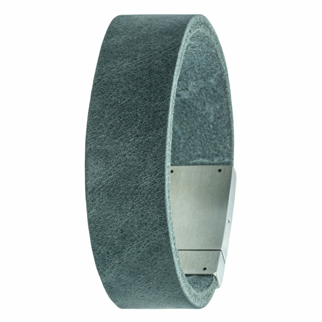 Eigen Pootafdruk armband Grijs leer