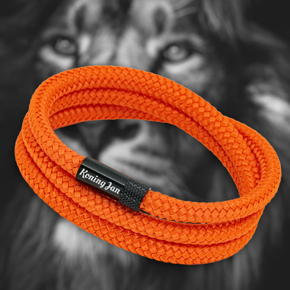 Jouw Club of Speler naam op Oranje armband - Luxe Paracord