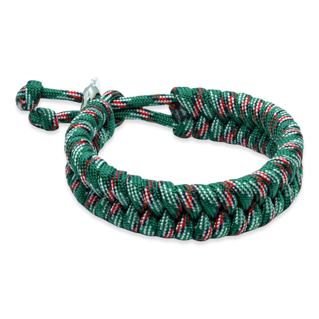 Zweedse staart armband - Groen zwart rood blauwe touw kleuren