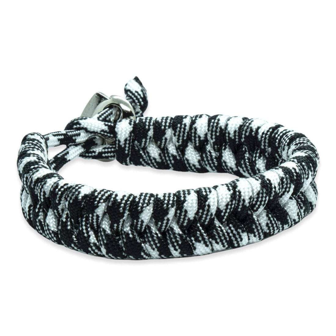 Viking Armband - Scandinavisch Gevlochten Touw (Zwart/Wit)