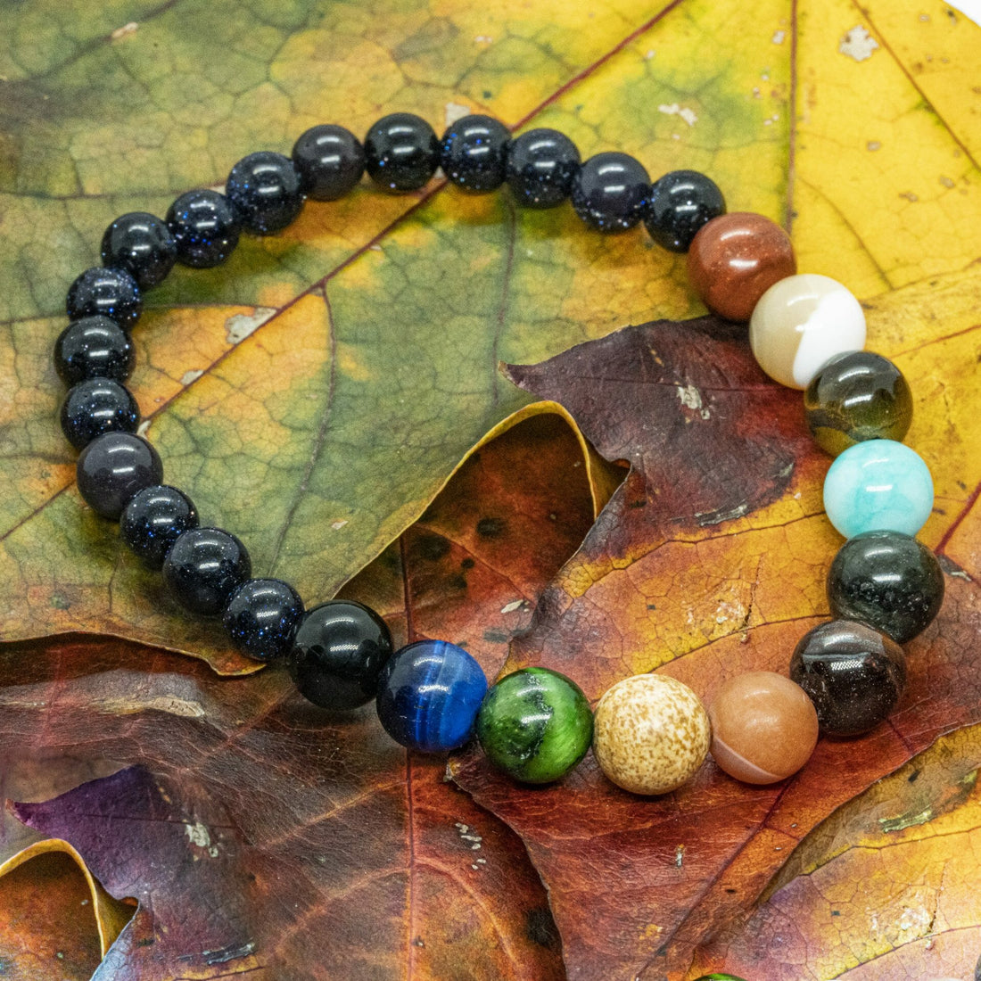 Planeten armband - 6 en 8mm Kralen universum