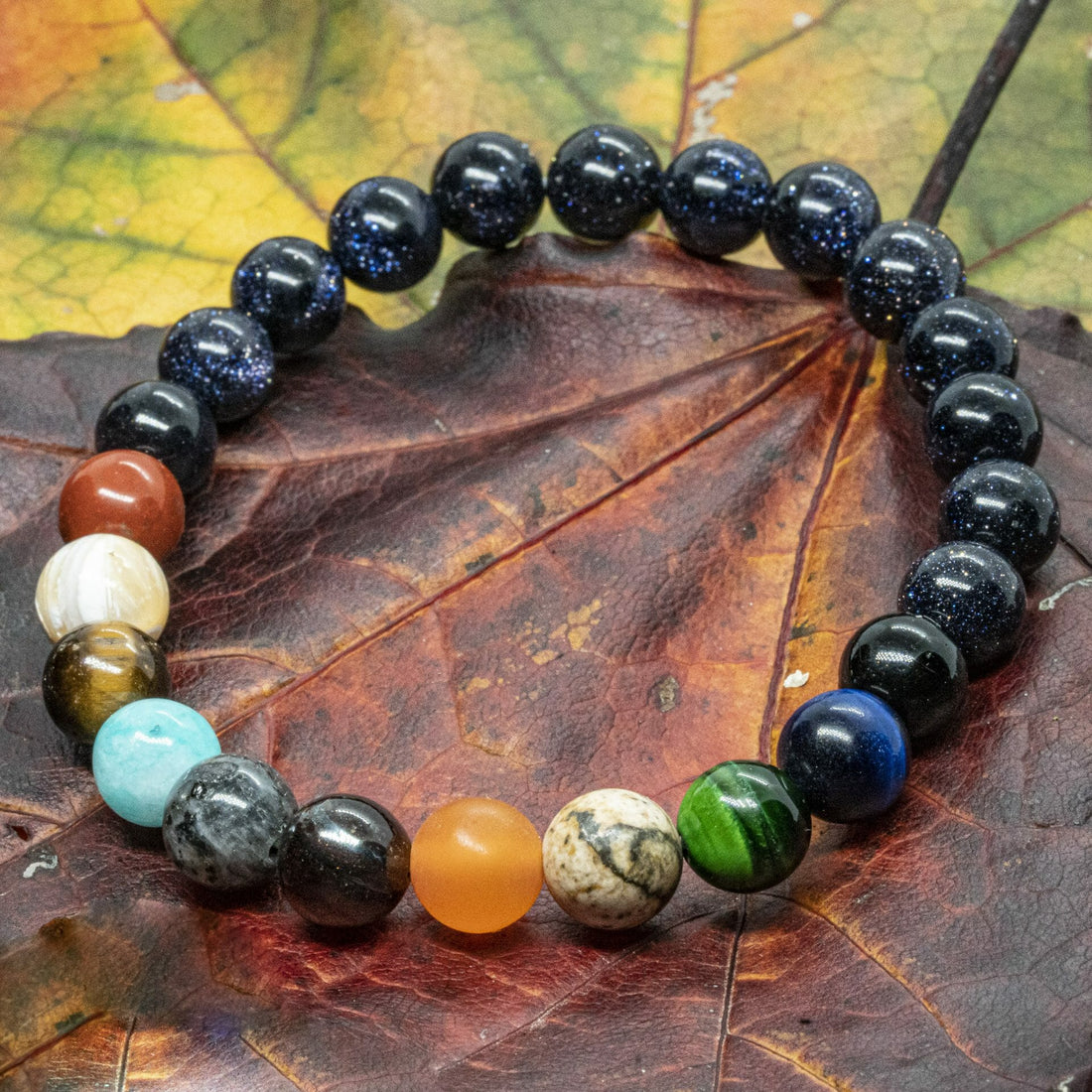 Planeten armband - 8mm Kralen universum
