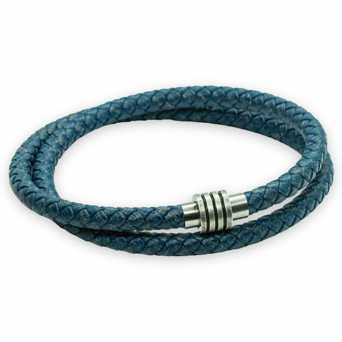 Dubbel rond 6mm grijze armband | Italiaans Valiano™ leer