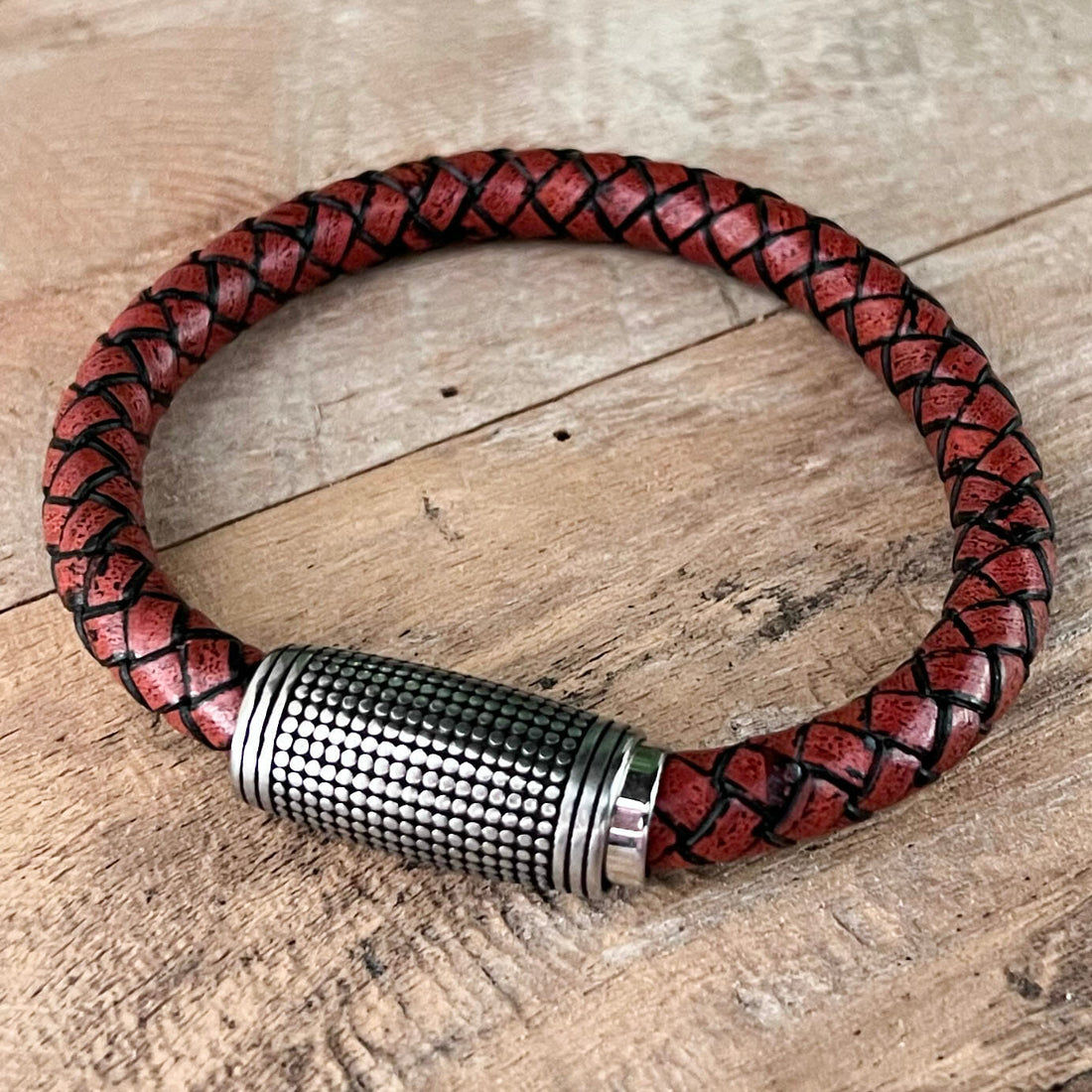 Viking geweven leren Armband - Ragnarok